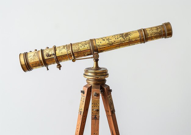 Photo un télescope avec le mot le nom du roi sur le dessus