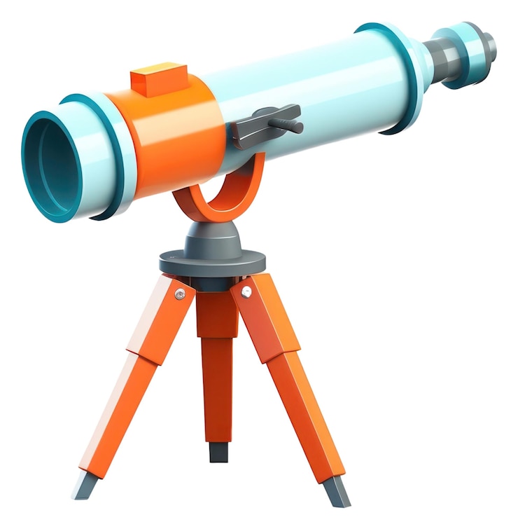 Photo téléscope png science technologie de fond blanc