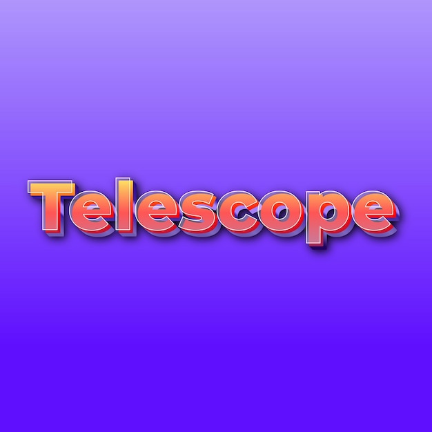 Photo telescopetext effet jpg dégradé violet fond carte photo