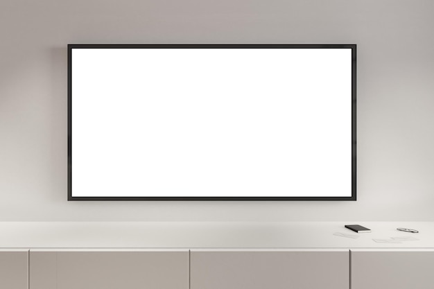 Télévision blanche vide