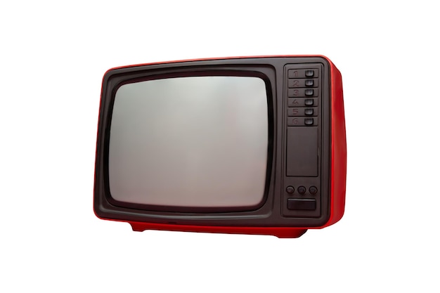 Télévision rouge vintage