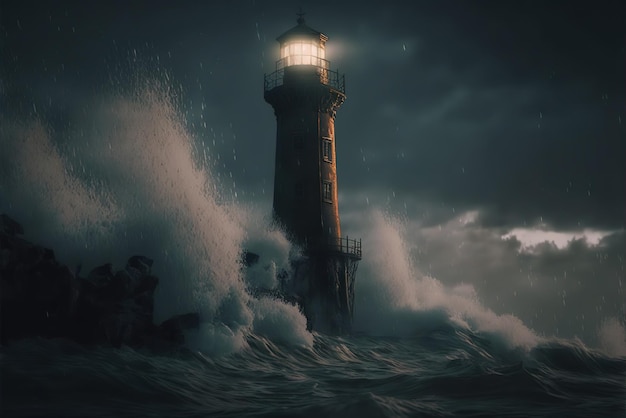 Tempête au phare