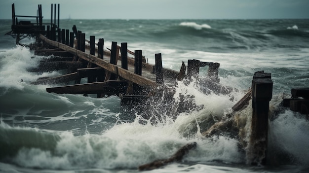 Une tempête sur la côte anglaise