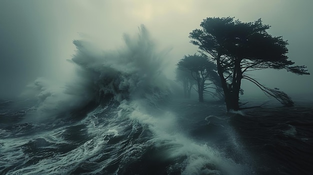 Tempête en mer