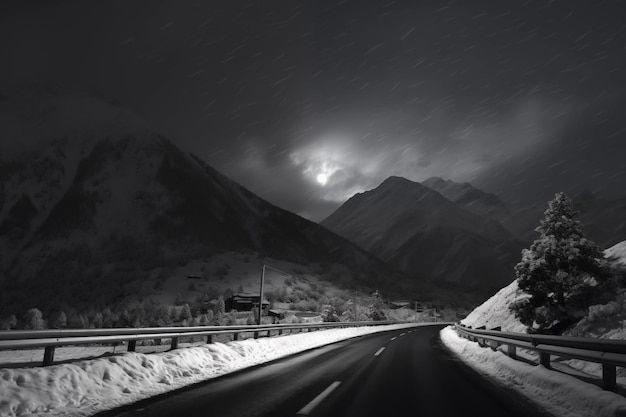 Photo une tempête de neige dans les alpes suisses