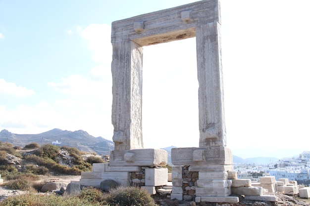 Photo temple d'apollon naxos grèce