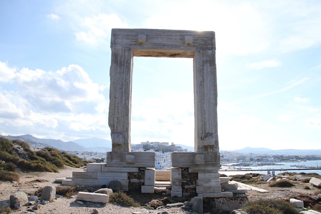 Photo temple d'apollon naxos grèce