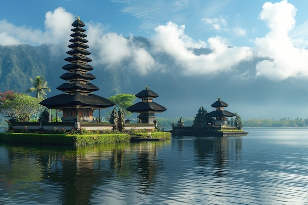 Photo temple à bali, en indonésie