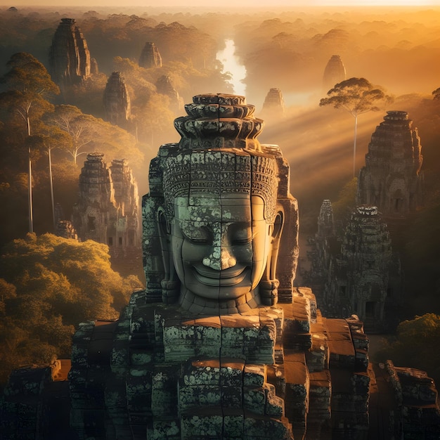 Le temple de Bayon au Cambodge