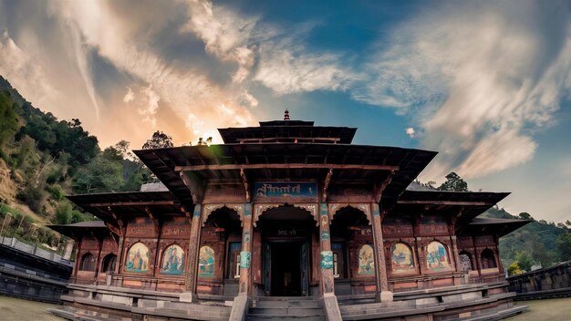 Photo le temple de bhimakali est situé à sarahan, dans l'himachal pradesh.