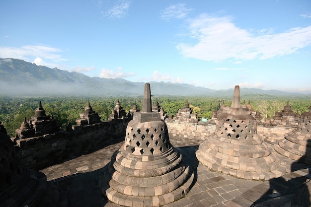 Temple de Borobudur à Yogyakarta en Indonésie