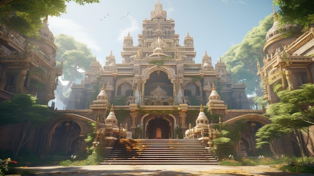 Le temple dans la jungle