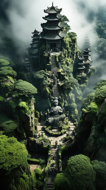 un temple dans la jungle