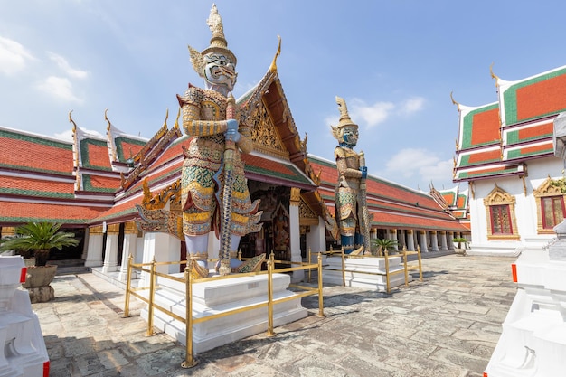 Temple du Bouddha d'Émeraude ou temple Wat Phra Kaew Bangkok Thaïlande