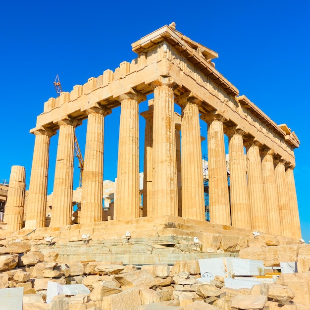 Le temple du Parthénon à l'Acropole, Athènes, Grèce