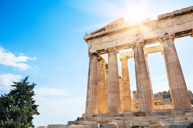 Temple du Parthénon sur l'Acropole à Athènes, Grèce