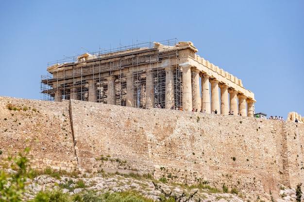 Temple du Parthénon dans l'Acropole d'Athènes, centre d'Athènes, Grèce