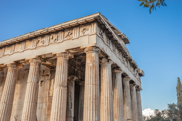 Le Temple d'Héphaïstos ou Hephaisteion ou plus tôt comme Thésion un temple grec bien conservé