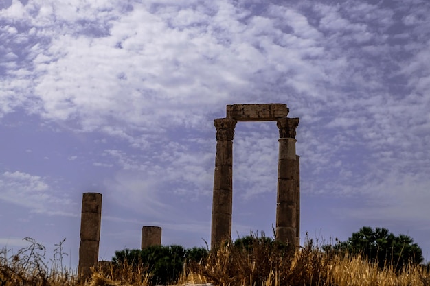 Temple d'Hercule du complexe de la citadelle d'AmmanAmman Jordanie