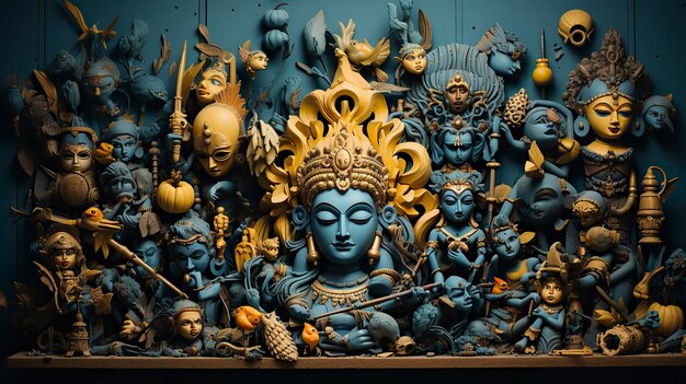 Un temple de Maha Shivratri décoré Diwali Décoration de Maha shivatri pour la Puja