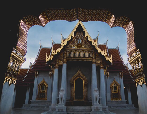 Temple de marbre de Bangkok ThailandArchitecture repère la célèbre destination de voyage de la Thaïlande