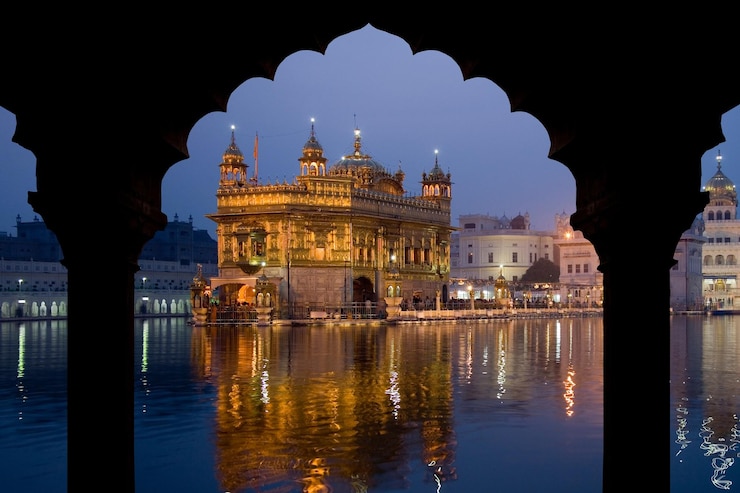 Photo temple d'or à amritsar punjab inde