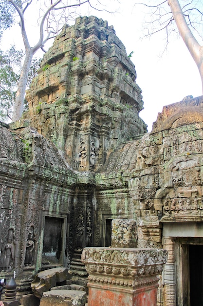 Temple de pierre au Cambodge