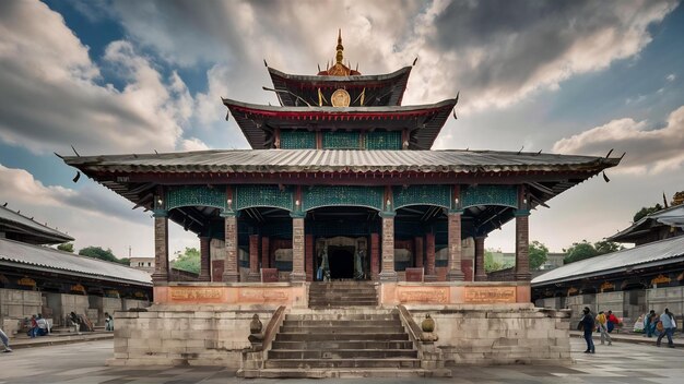 Photo temple sur la place du durbar