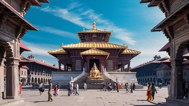 Photo temple sur la place du durbar