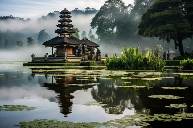 Temple près du lac