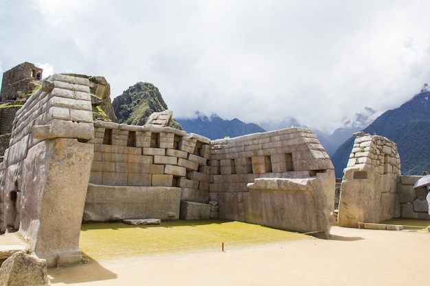 Le temple principal de Machu Picchu, site du patrimoine mondial de l'UNESCO au Pérou.