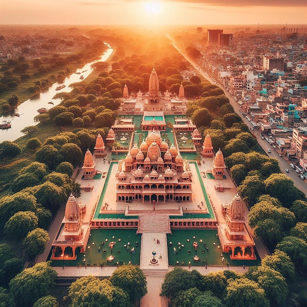 Photo le temple de ram à ayodhya