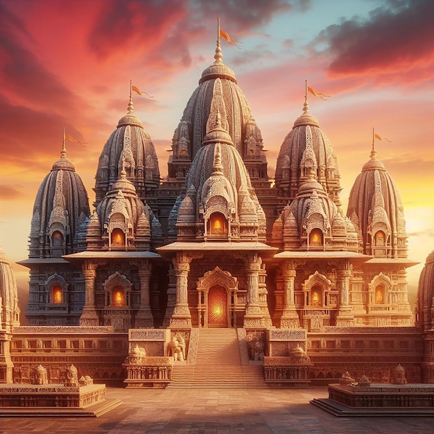 Photo le temple de ram à ayodhya