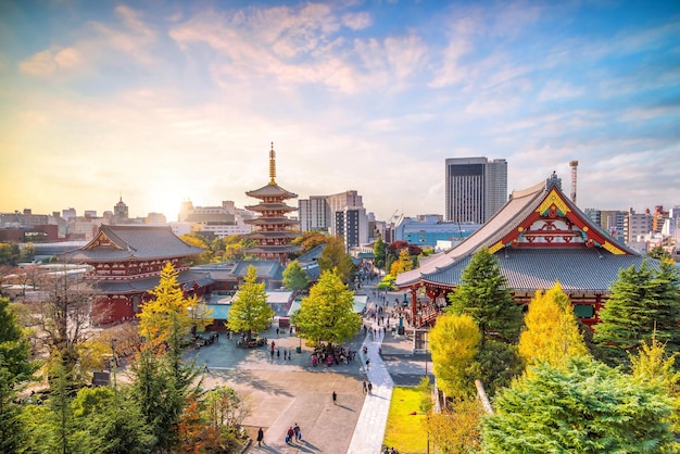 Temple Sensoji vu de dessus