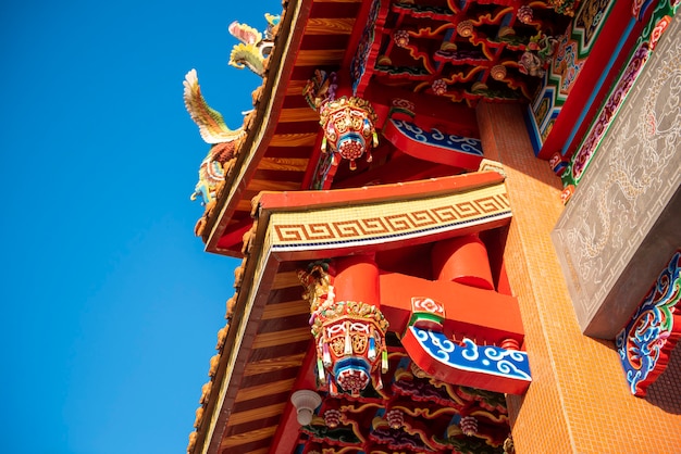 Temple Tianyuan avec ciel bleu, l&#39;endroit le plus célèbre pour les touristes à Taiwan