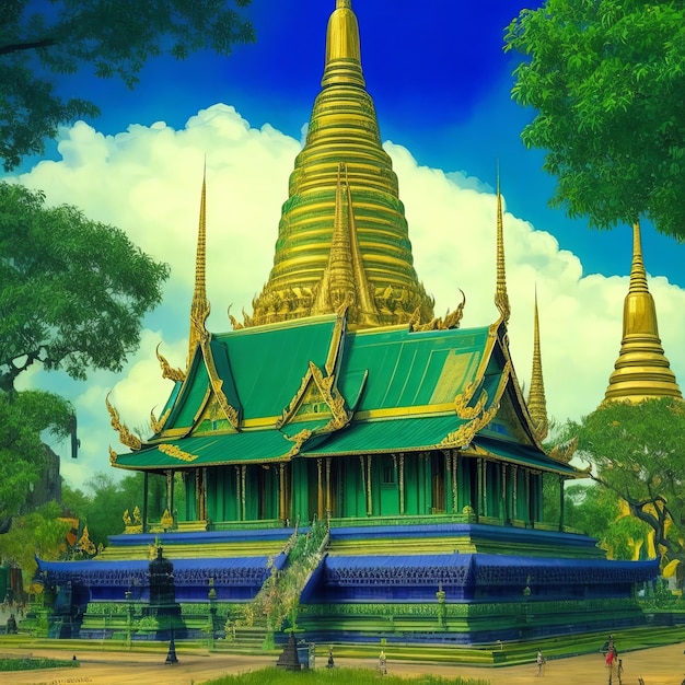 Temple vert thaïlandais
