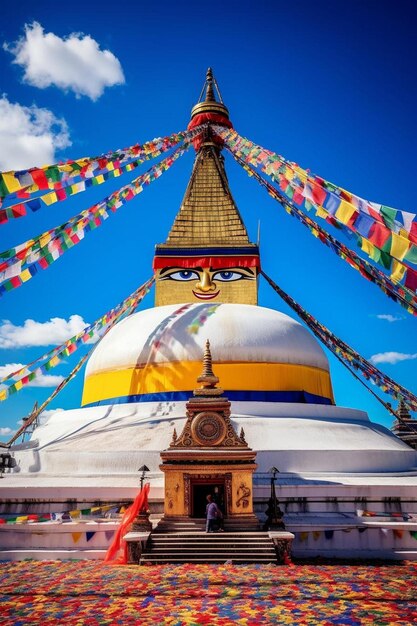 Photo un temple avec un visage au sommet