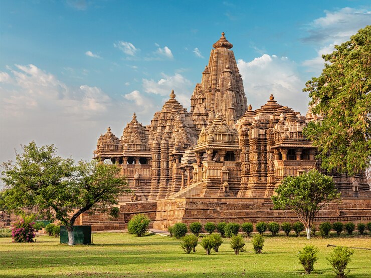 Photo temples célèbres de khajuraho