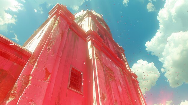 Photo templo de santa rosa de viterbo queretaro église remarquable de style baroque avec une imposante façade rose