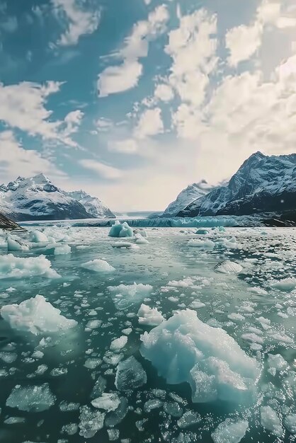 Temps de fonte d'un glacier et de formation d'icebergs