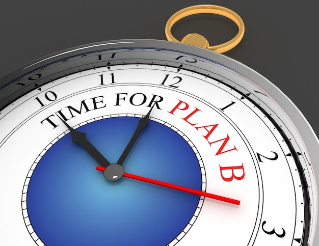 Temps pour plan b concept horloge libre