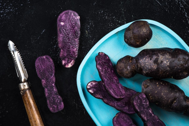 Tendances culinaires pommes de terre violettes