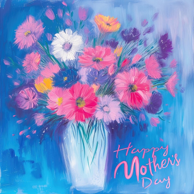 La Tendre Journée de la Mère Dessinant l'amour dans des couleurs douces
