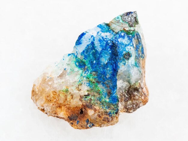 Tennantite cristal vert Tyrolite bleu Azurite