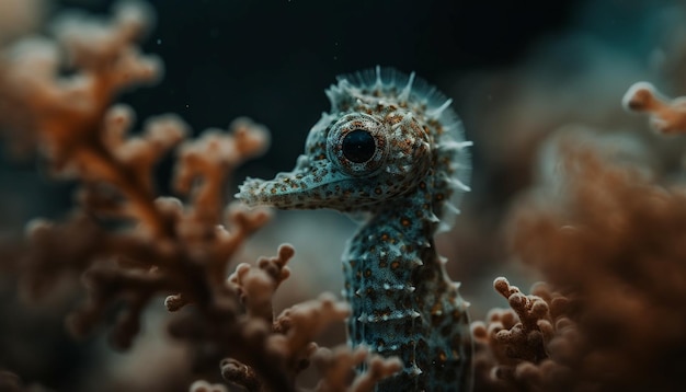 Des tentacules colorées de cnidaires coralliens hypnotisent les plongeurs générés par l'IA