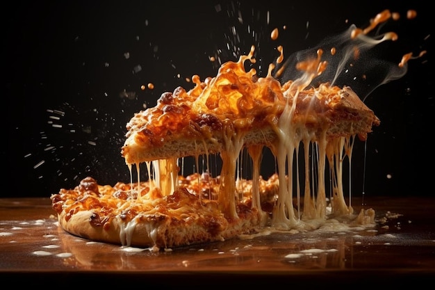 La tentation visuelle de la fantaisie classique de la pizza