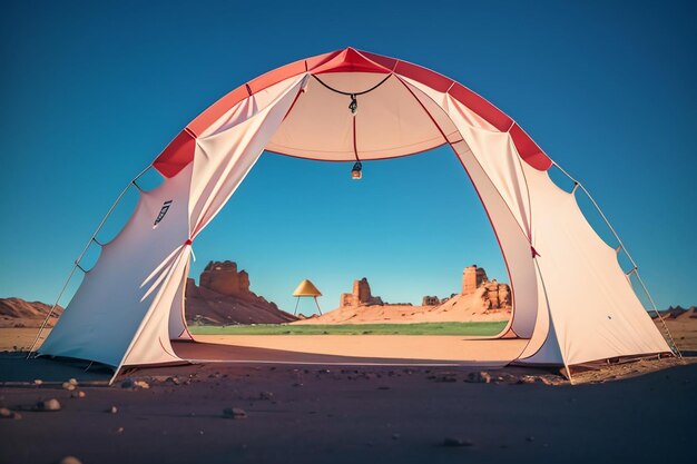 Tente de camping en plein air loisirs détente outils de voyage survie sur le terrain repos fond de papier peint