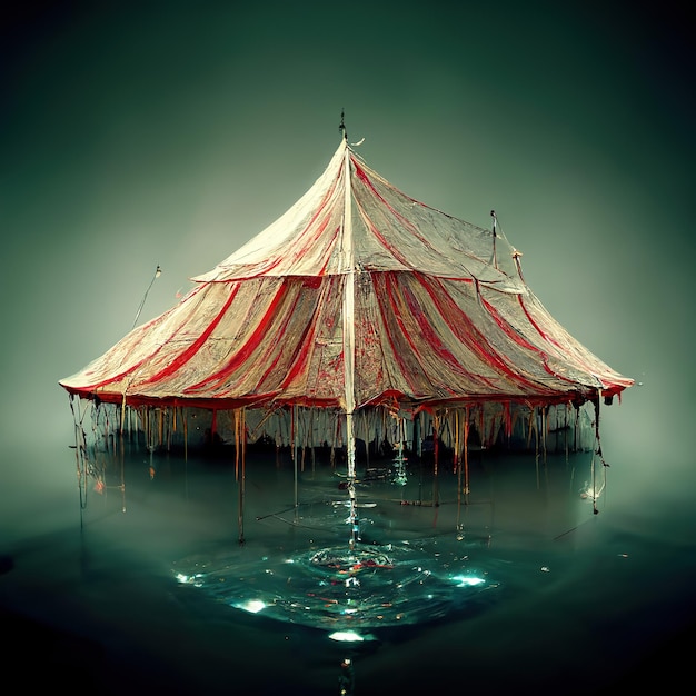 Tente de cirque faite d'eau