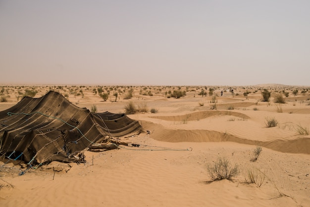 tente dans le désert du Sahara