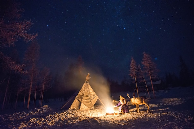 Tente traditionnelle yourtes (gers) accueil des nomades mongols